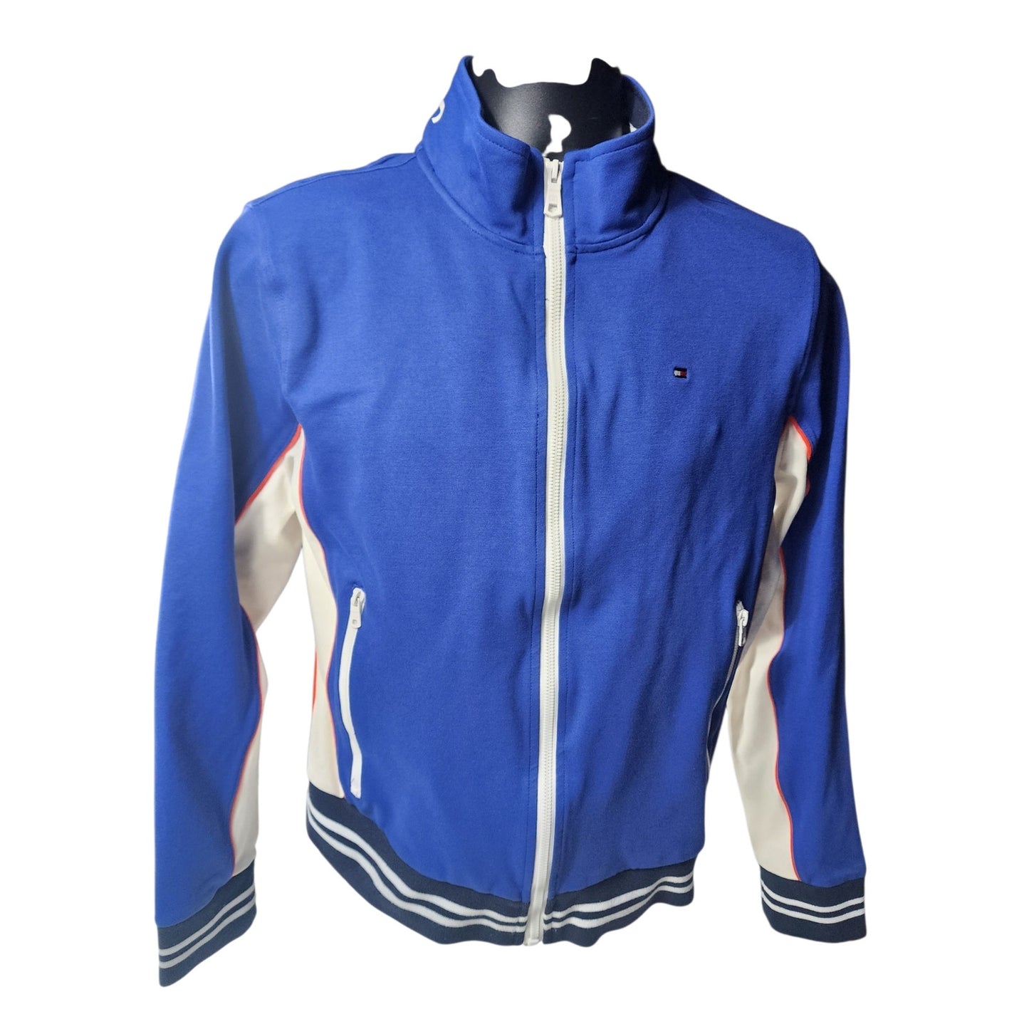 Tommy Hilfiger Men Small Womens Medium Full Zip Track Jacket Retro Athletic Logo