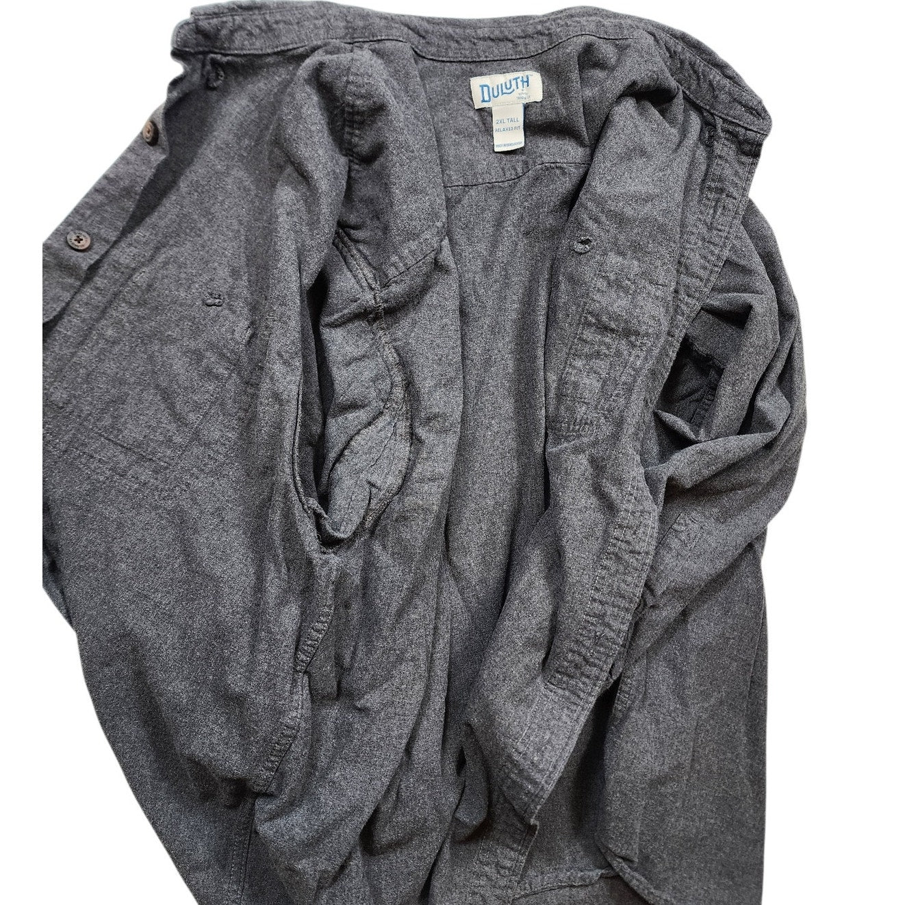 Duluth Trading Flannel Shirt 2XLT Tall Button Up Relaxed Long Sleeve Lumberjack