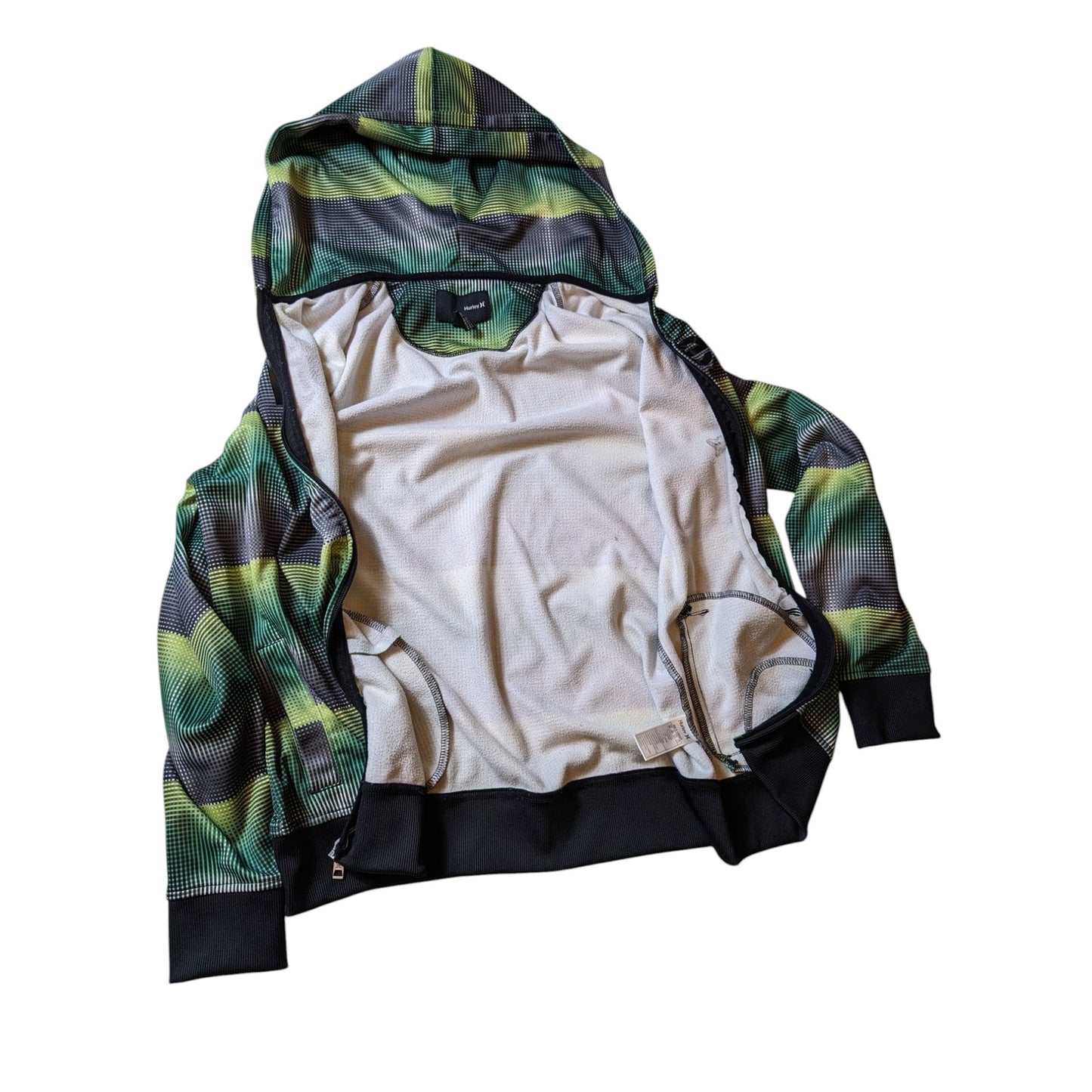 Hurley Hoodie Women Large Zip Graphic Jacket Y2K Style Streetwear Surf Skate