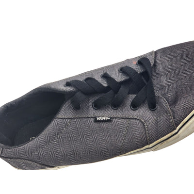 Vans Sneakers Mens 12 Gray Herringbone Low Top Skate Shoes Casual VN-ONLUL9B-MEN