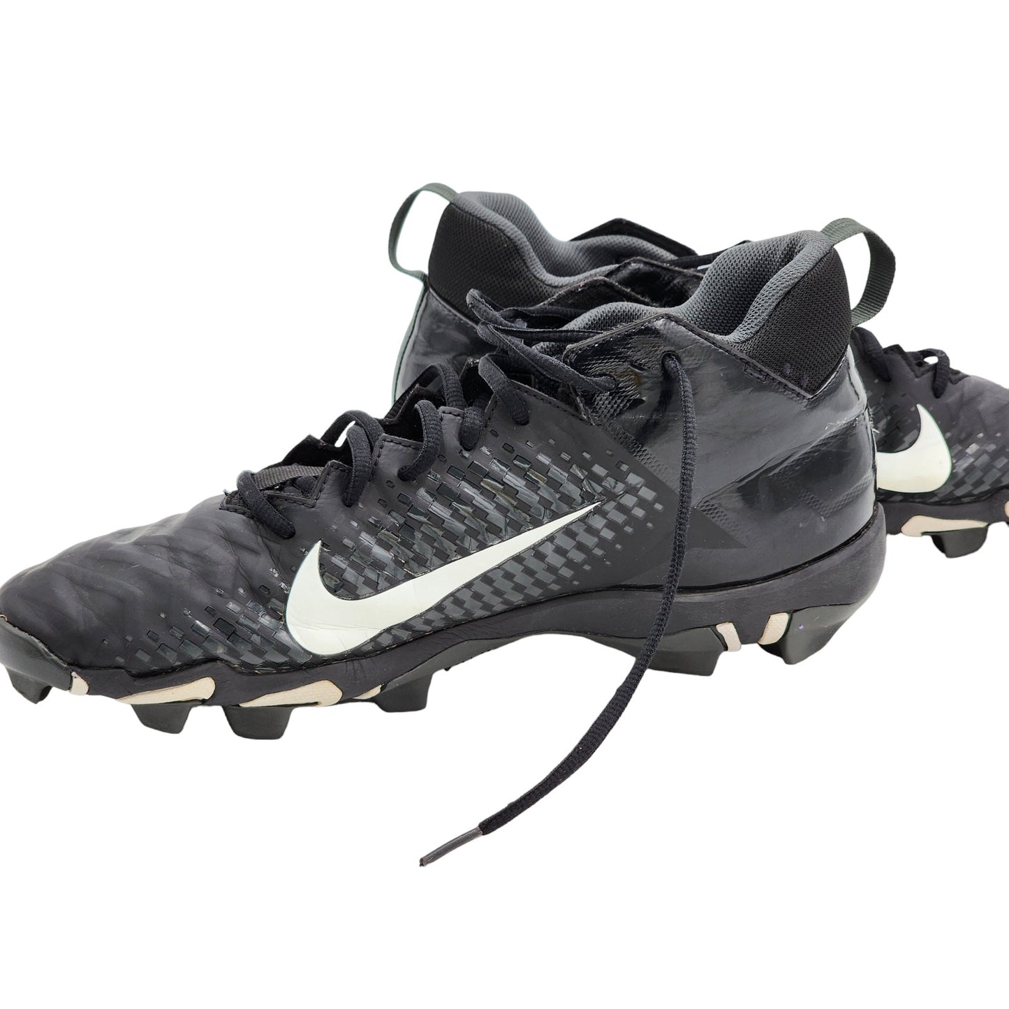 Nike Alpha Menace Shark 3 Football Cleats Mens Size 13 Black White FastFlex