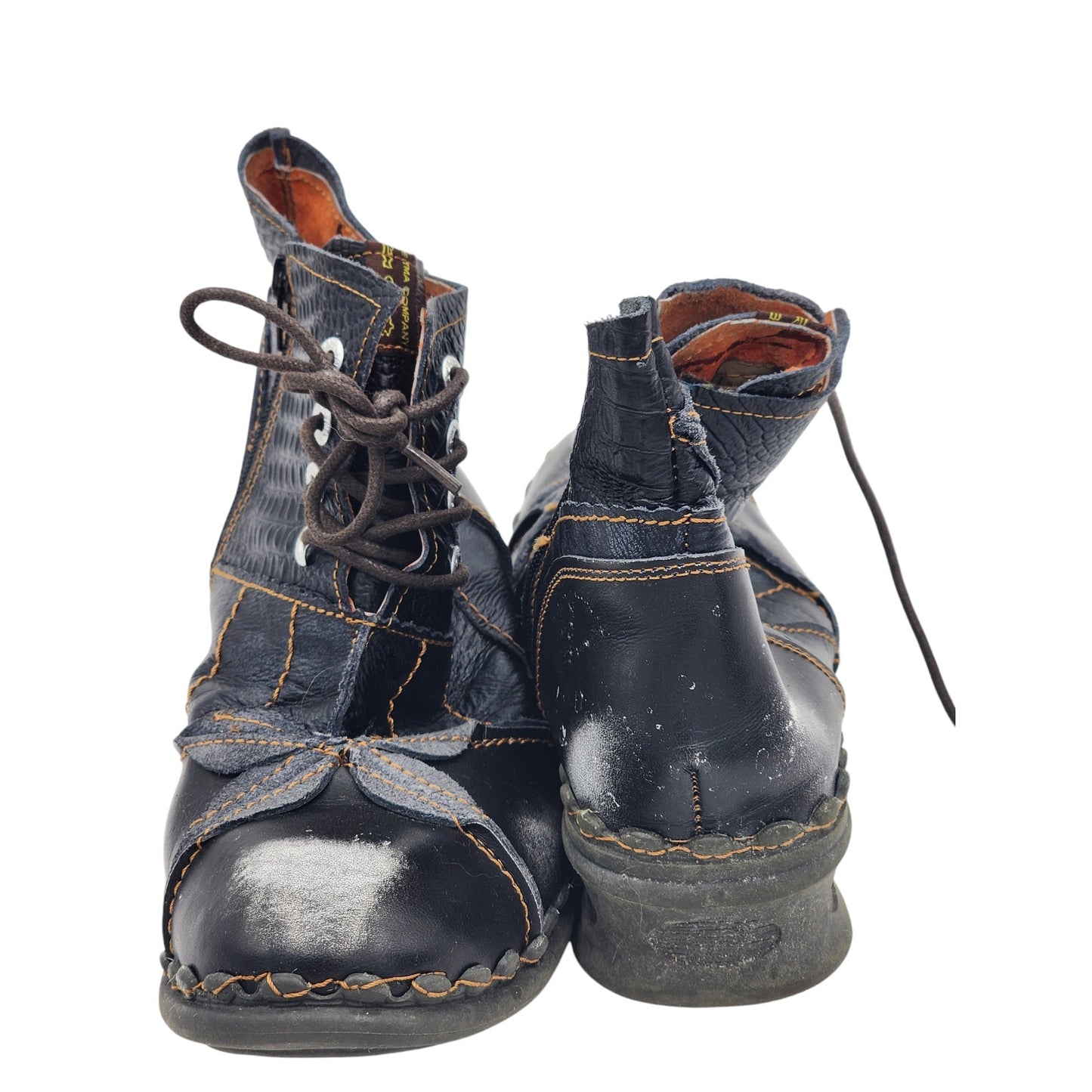 TMA EYES Ankle Boots Mens 8 Leather Germany Punk Grunge Boho Vintage Inspired