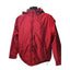 Chaps Jacket Mens Large Red Hooded Full Zip Fleece Lined Windbreaker Coat Hiking