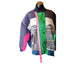 DTU Pink Colorblock Jacket M Oversized XL Quilted Patchwork Bomber Retro Street