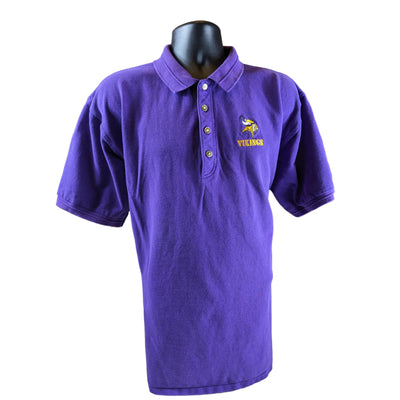 Antigua Polo Golf Shirt MN Vikings Mens XL Short Sleeve Purple Minnesota