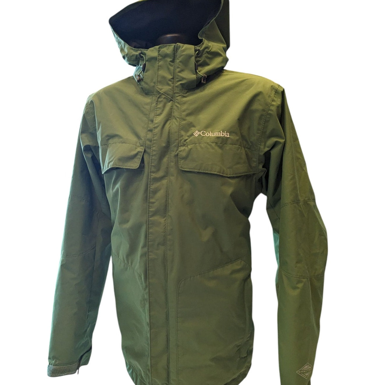 Columbia Interchange Jacket Men Medium/Large Waterproof Hood Windbreaker Hiking