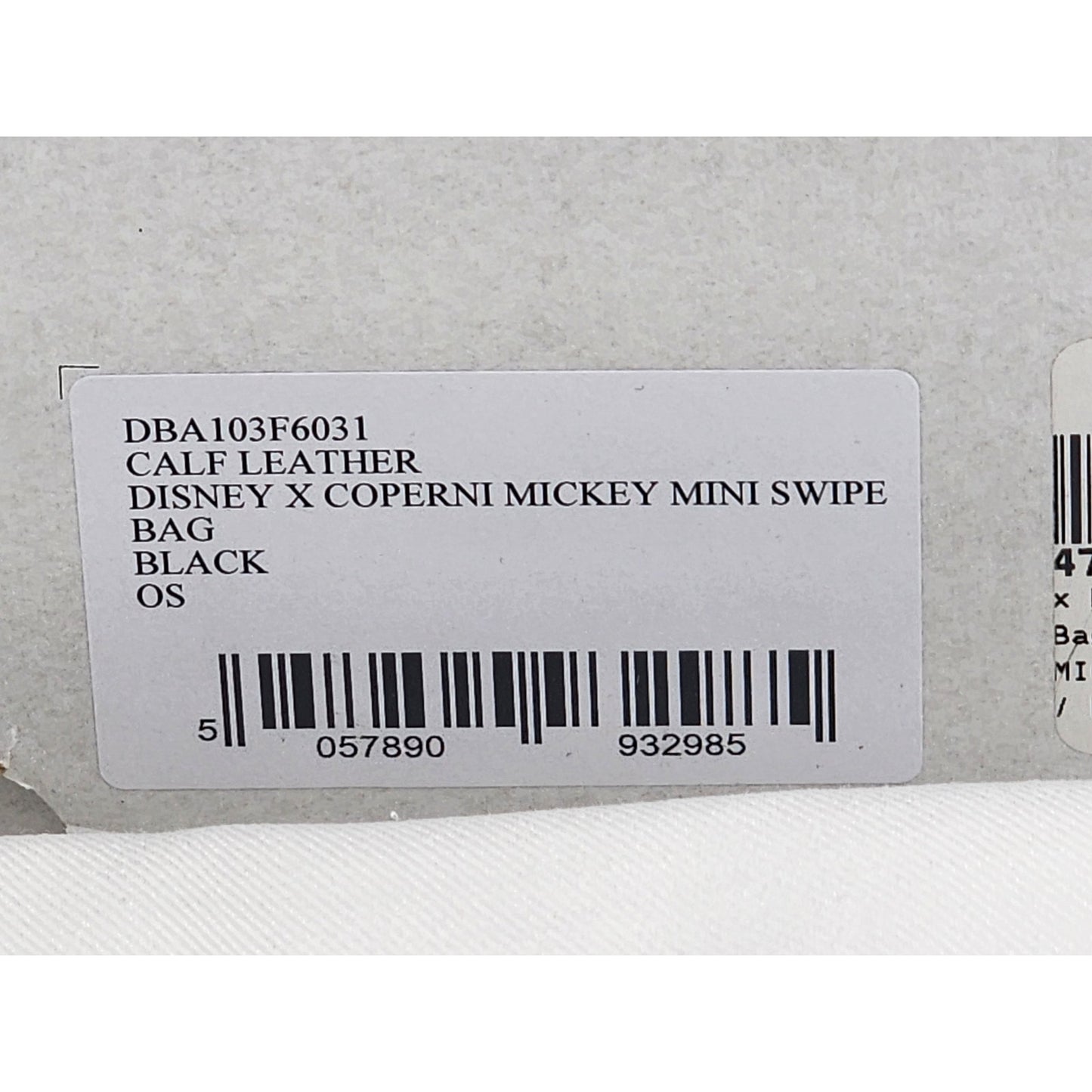 Disney x Coperni Mickey Mouse Ears Mini Swipe Handbag Calf Leather Italy Box Tag