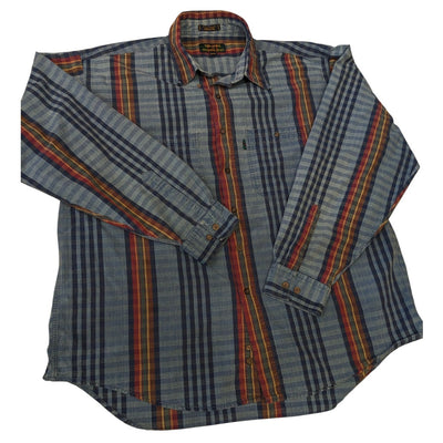 Colours by Alexander Julian Shirt Mens XL Plaid Cotton Long Sleeve Vintage Style