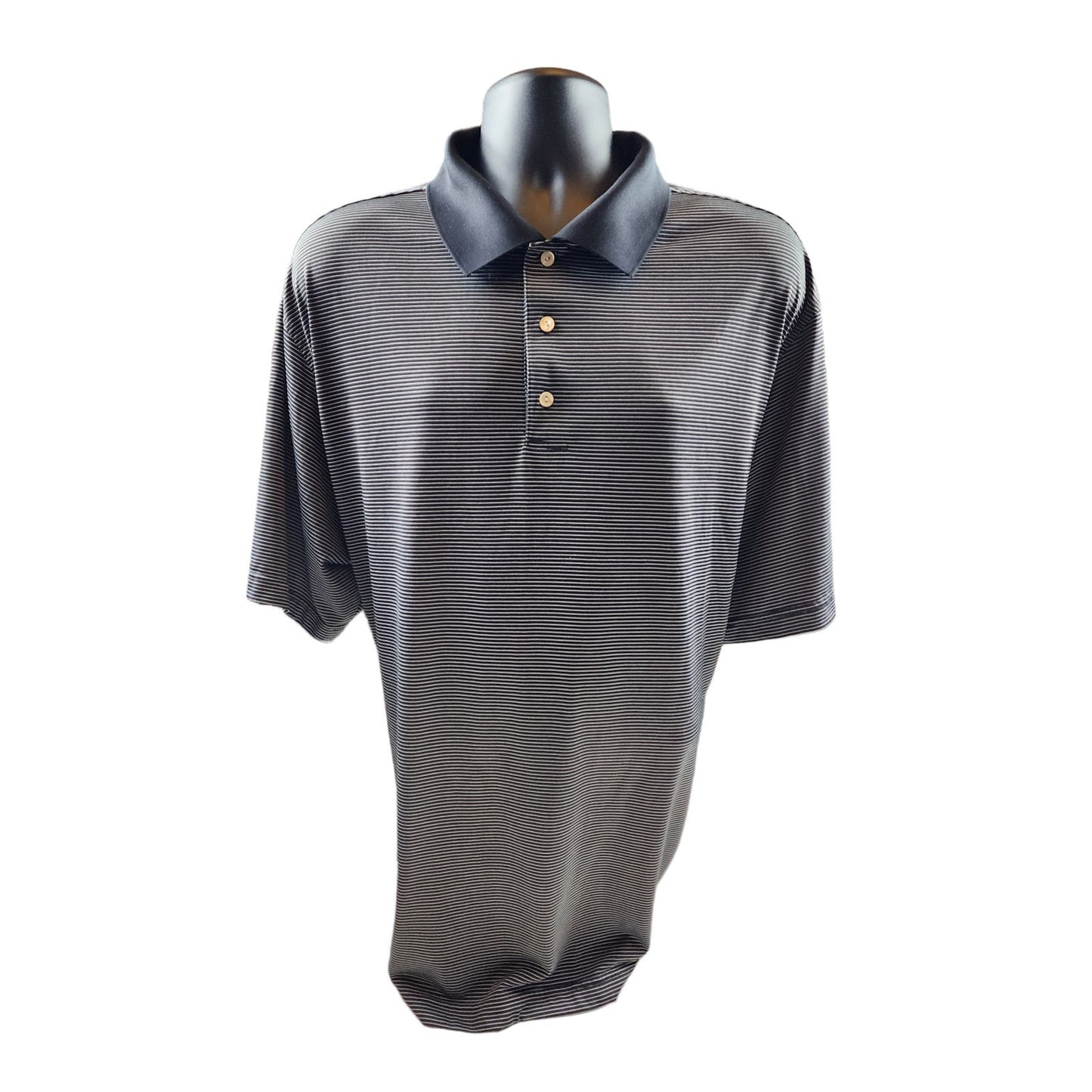 Peter Millar Golf Polo Summer Comfort Mens XXL Striped Short Sleeve Breathable