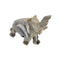 Stone Elephant Figurine Statue Gray Wildlife Shelf Ornament Safari Animal Art 6"