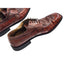 Stacy Adams Shoes Genuine Snake Leather Mens 9M Dress Brown Oxford Square Toe