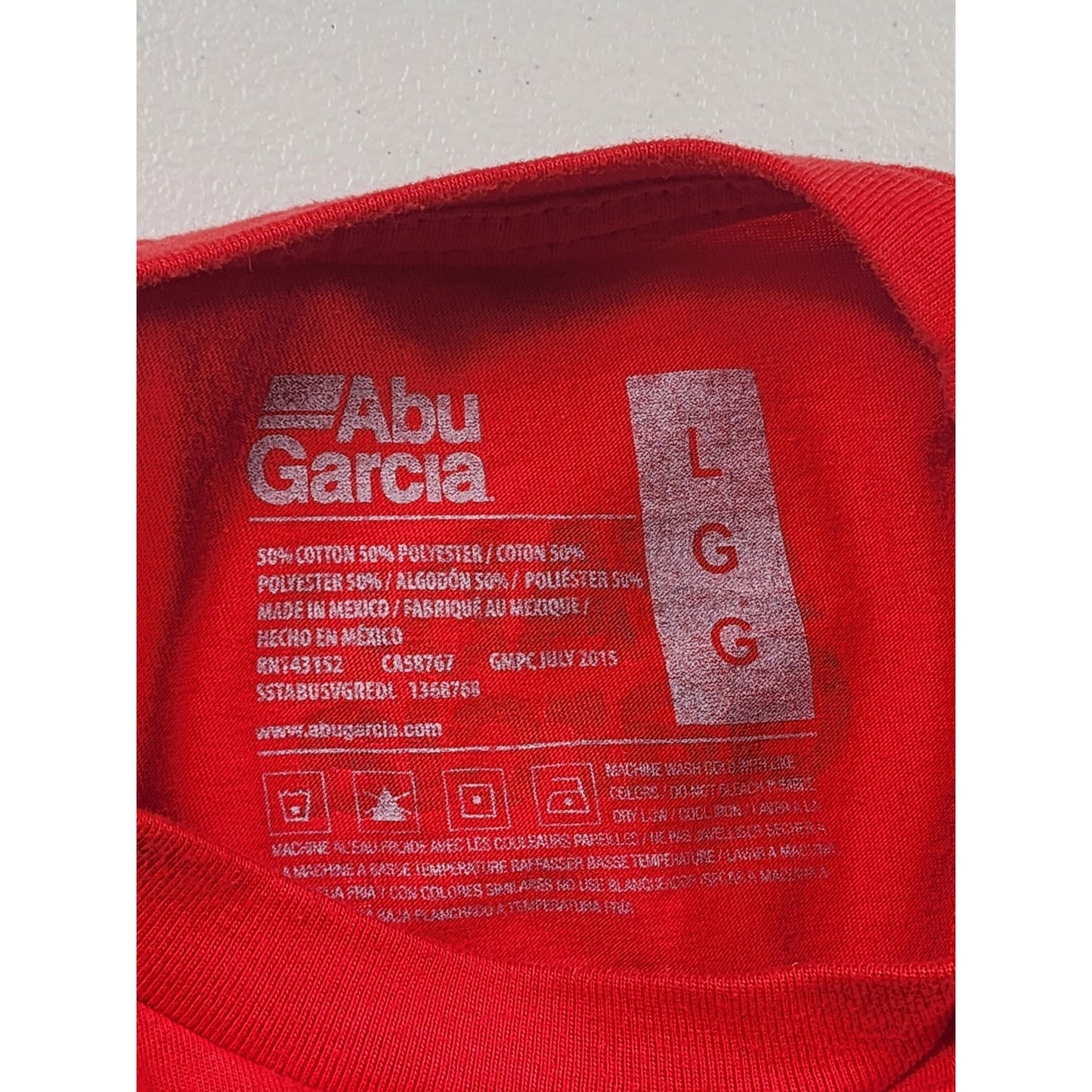 Abu Garcia Logo T Shirt Mens Large Fishing Sportswear Graphic Tee Short Sleeve