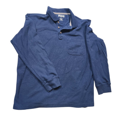 Duluth Trading Shirt Large No Polo Long Sleeve Relaxed Casual Pullover Henley