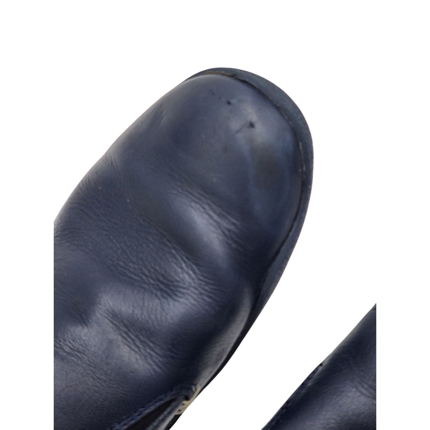 KURU Shoes Womens 11.5 Blue Leather Slip On Comfort Casual Walking Kivi Plantar