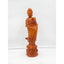 Guan Yin Goddess Statue Orange Bodhisattva Lotus Flower Deity Asian Buddhism 19"