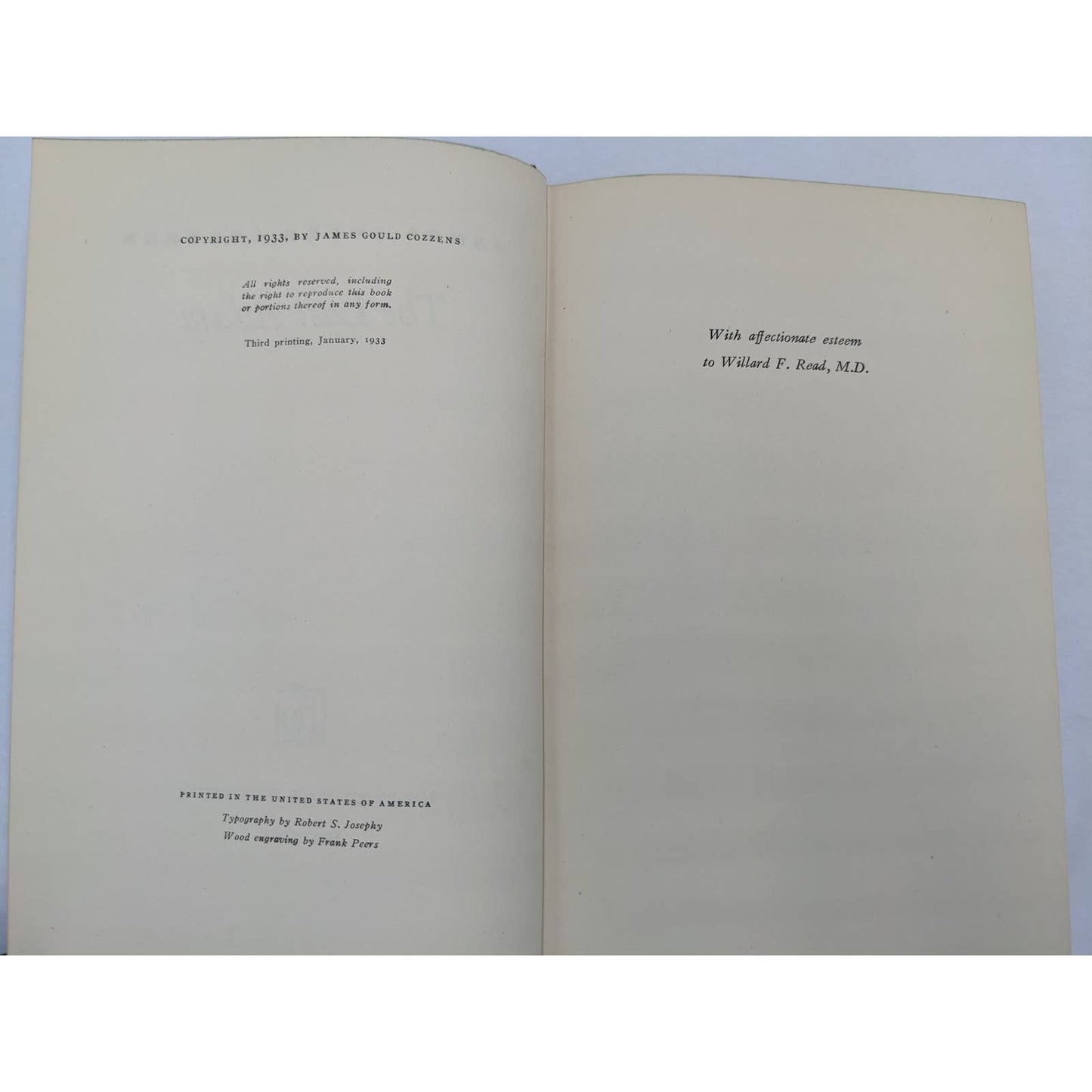 The Last Adam By James Gould Cozzens Third Printing Vintage Novel Epidemic 1933