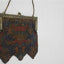 Antique 1920s Art Deco Enamel Metal Mesh Purse Lot 2 Pictorial Floral Chain Handbag Flapper Evening Bag Ornate Pierced Frames Collectible