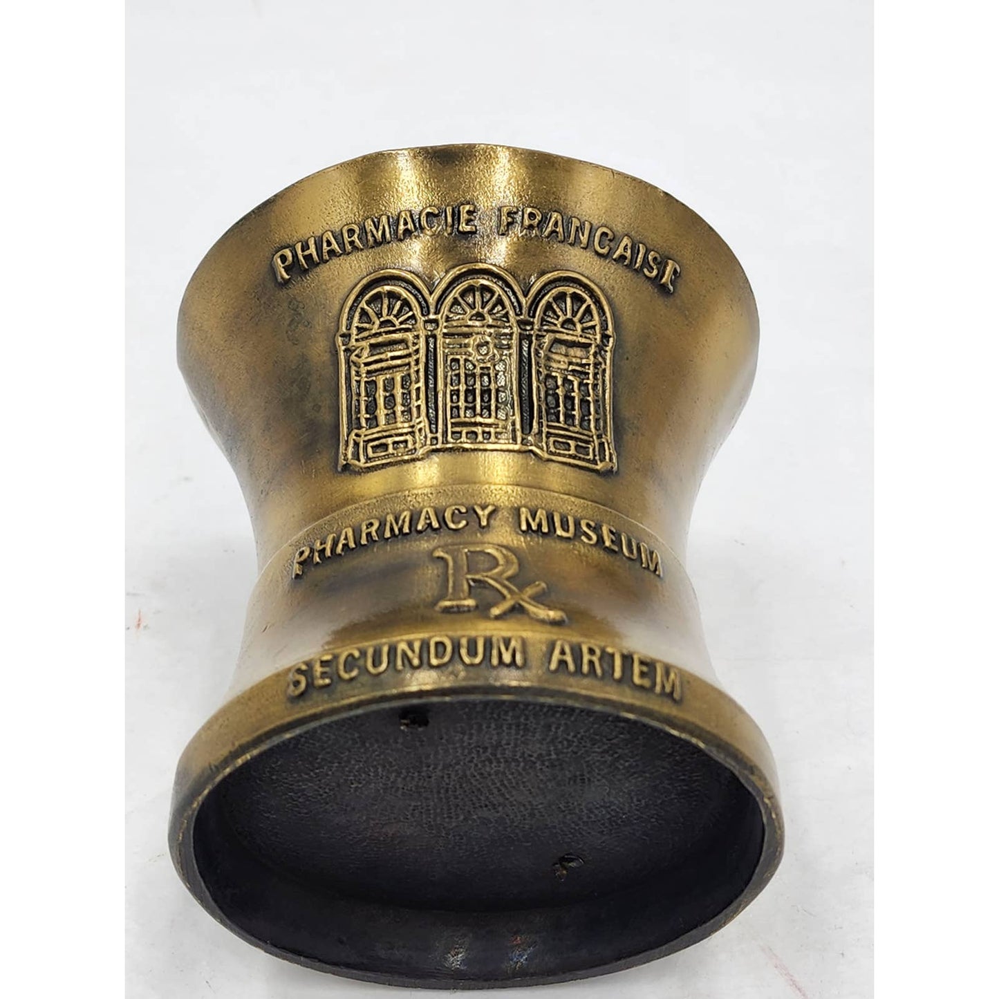 Bronze Mortar Louis Dufilko Jr Rx Pharmacist 1816 Secundum Artem Pharmacy Museum
