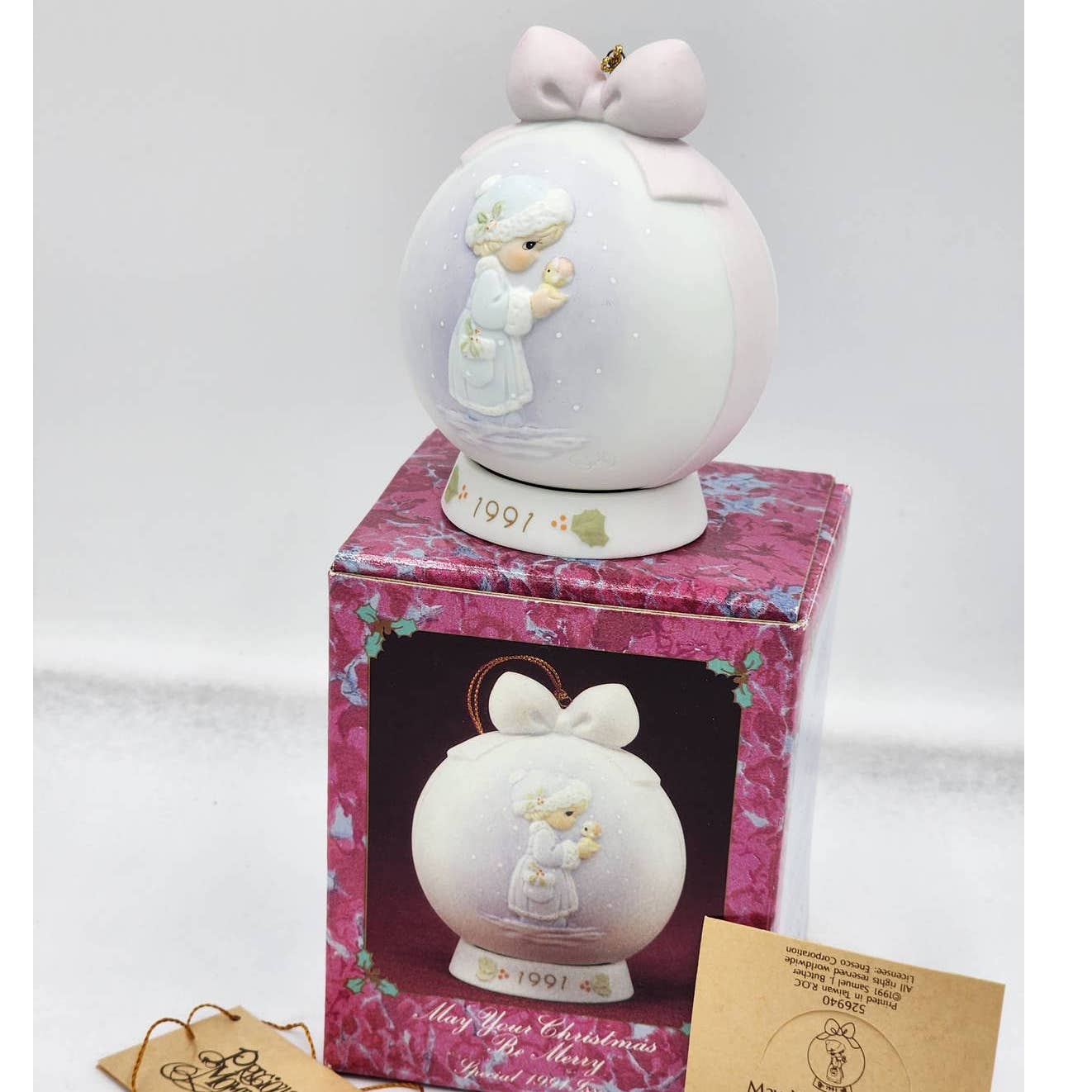 Precious Moments Ornament 526940 May Your Christmas Be Merry Vintage W/Box Tags