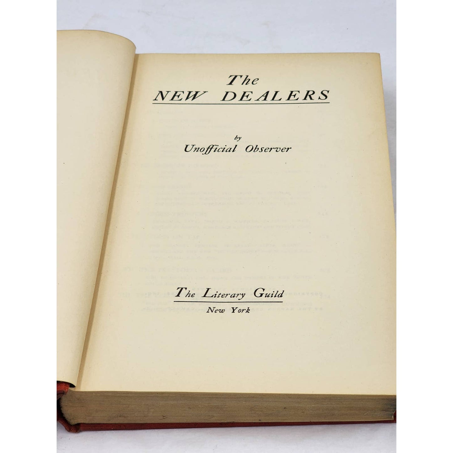The New Dealers By The Unofficial Observer FDR Roosevelt New Deal Vintage 1934