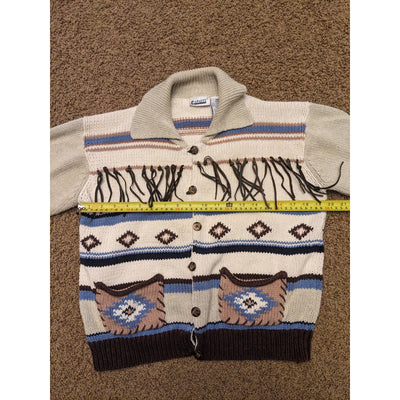 Capacity Sweater Jacket Cardigan Womens Sz Medium Boho Aztec Southwestern Style