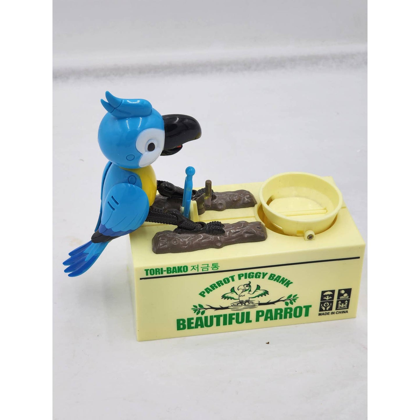 Electronic Piggy Bank Tori-Bako Beautiful Parrot Animal Coin Savings Box Tested