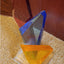 Haziza Large Lucite Sculpture Multi Colored Acrylic Mid Century Modern Abstract