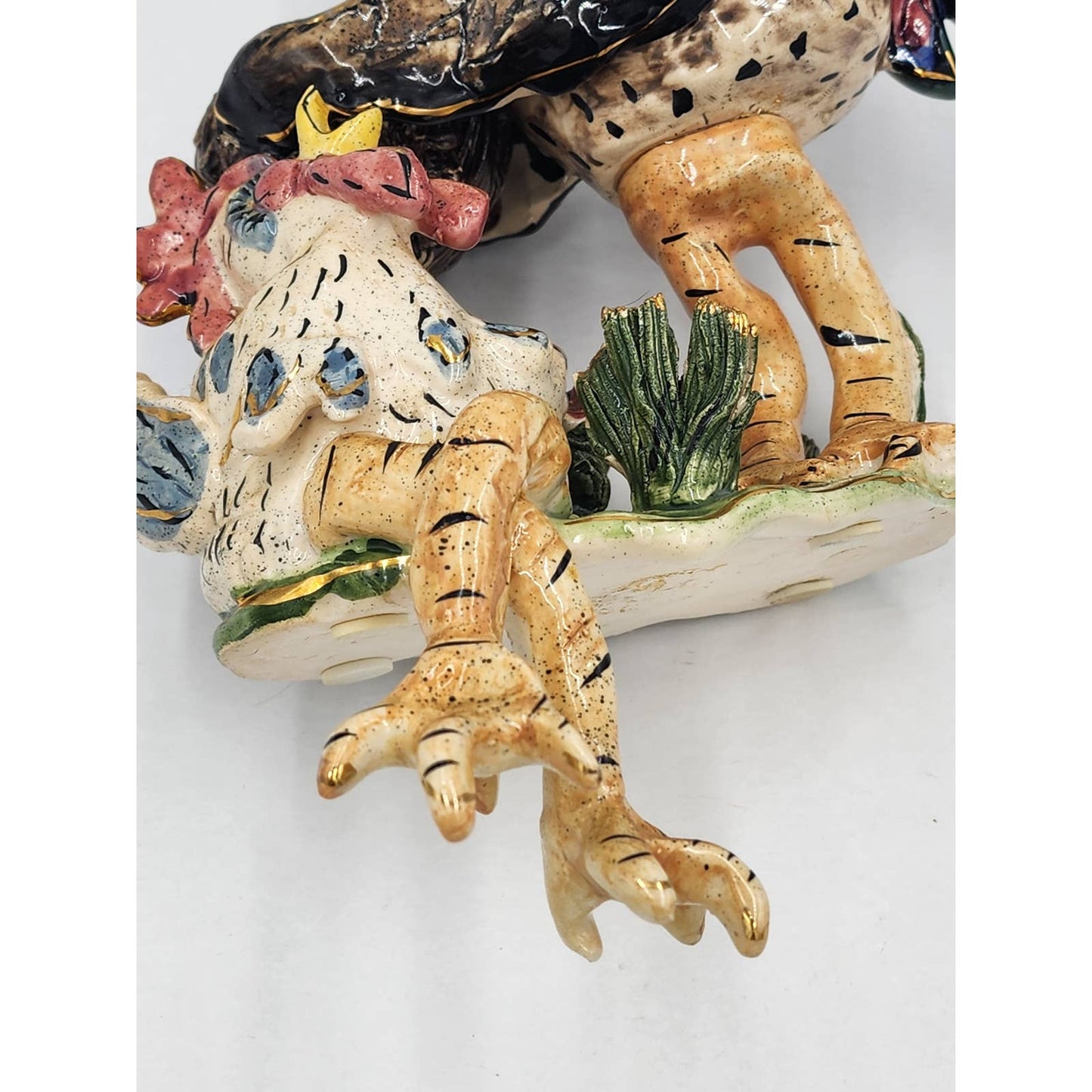 Rooster Figurine Shelf Decor Heather Goldminc 2000 Farmhouse Country Whimsical