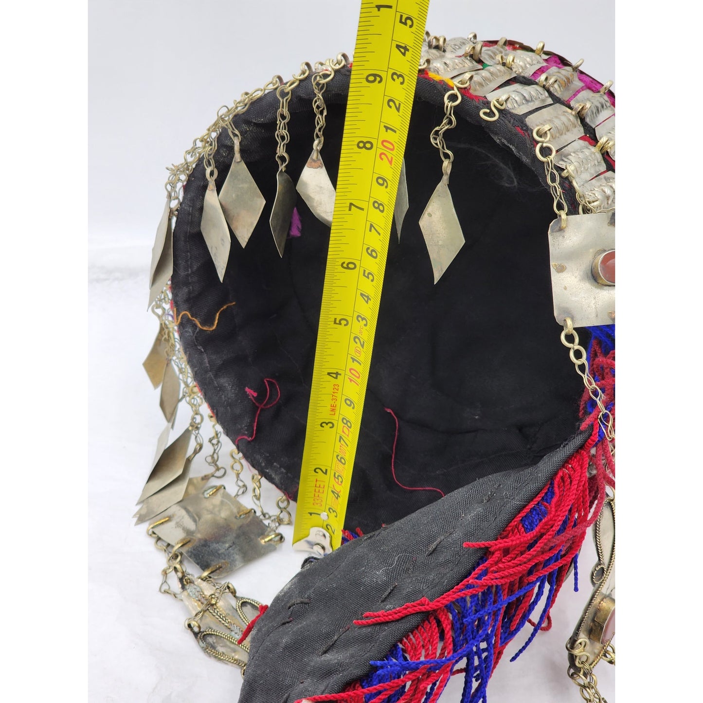 Vintage Bride Headdress Tribal Wedding Pendant Tassels Ceremony Asian Boho 24"