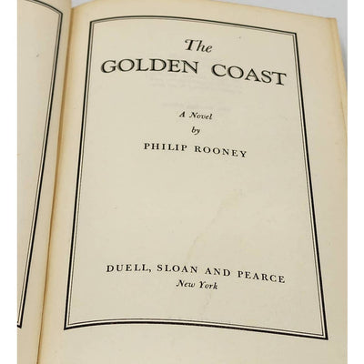 The Golden Coast A Novel By Philip Rooney Vintage First American Edition 1949