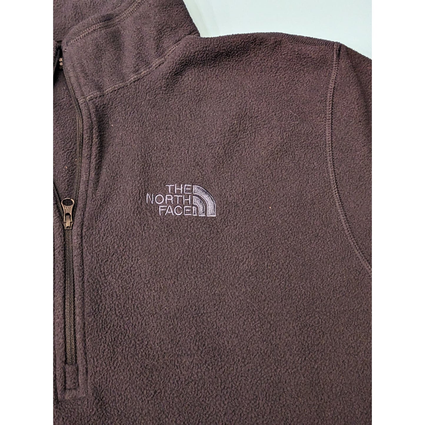 North Face Mens Fleece Sweatshirt Sz L Zip Up Pullover Soft Comfort Glacier Blue