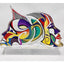 Shlomi Haziza Acrylic Sculpture Lucite Two Faces Abstract Signed Israeli Artist