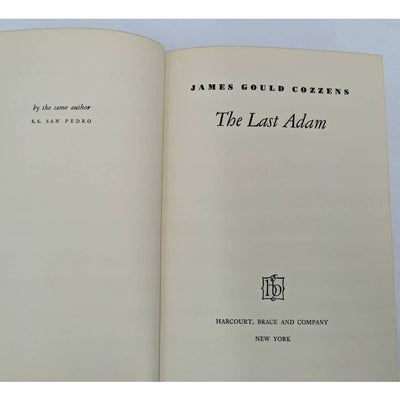 The Last Adam By James Gould Cozzens Third Printing Vintage Novel Epidemic 1933