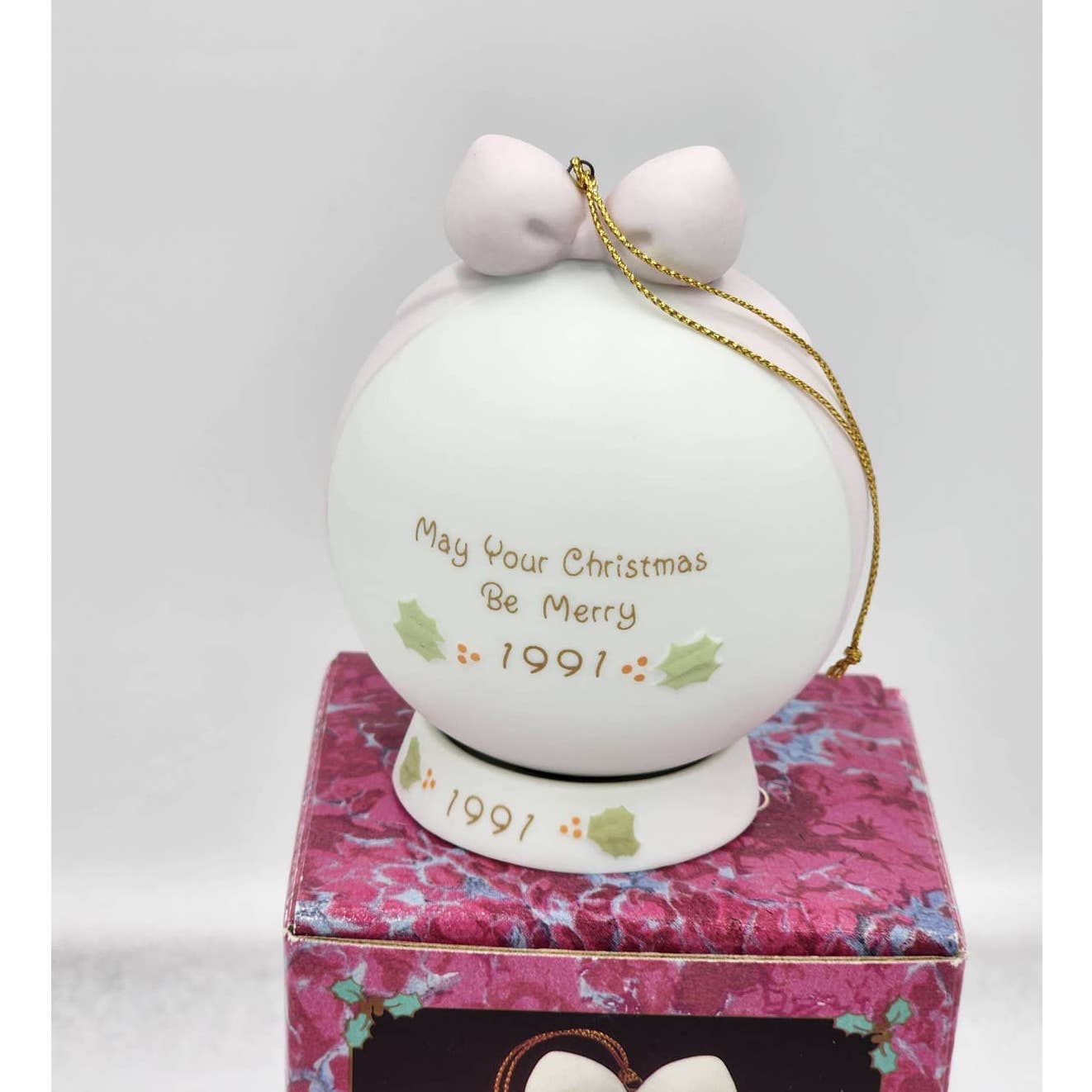 Precious Moments Ornament 526940 May Your Christmas Be Merry Vintage W/Box Tags