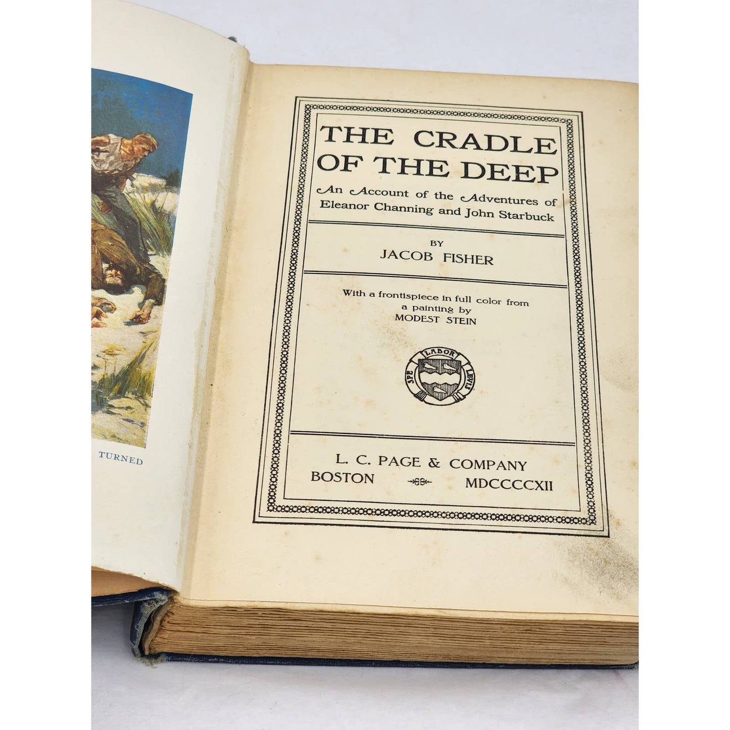 The Cradle Of The Deep By Jacob Fisher Adventure Novel Antiquarian 1912