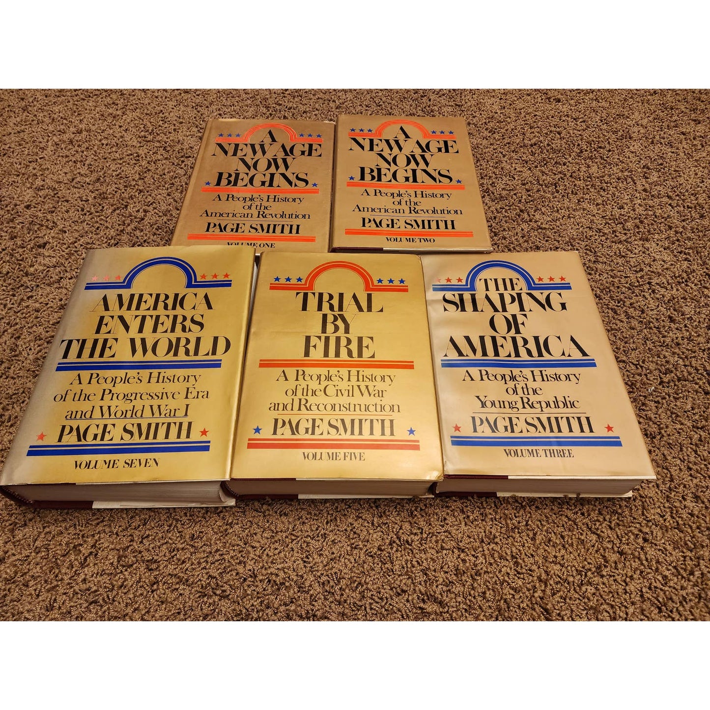 A Peoples History United States By Page Smith Vol 1,2,3,5,7 Historical Vintage