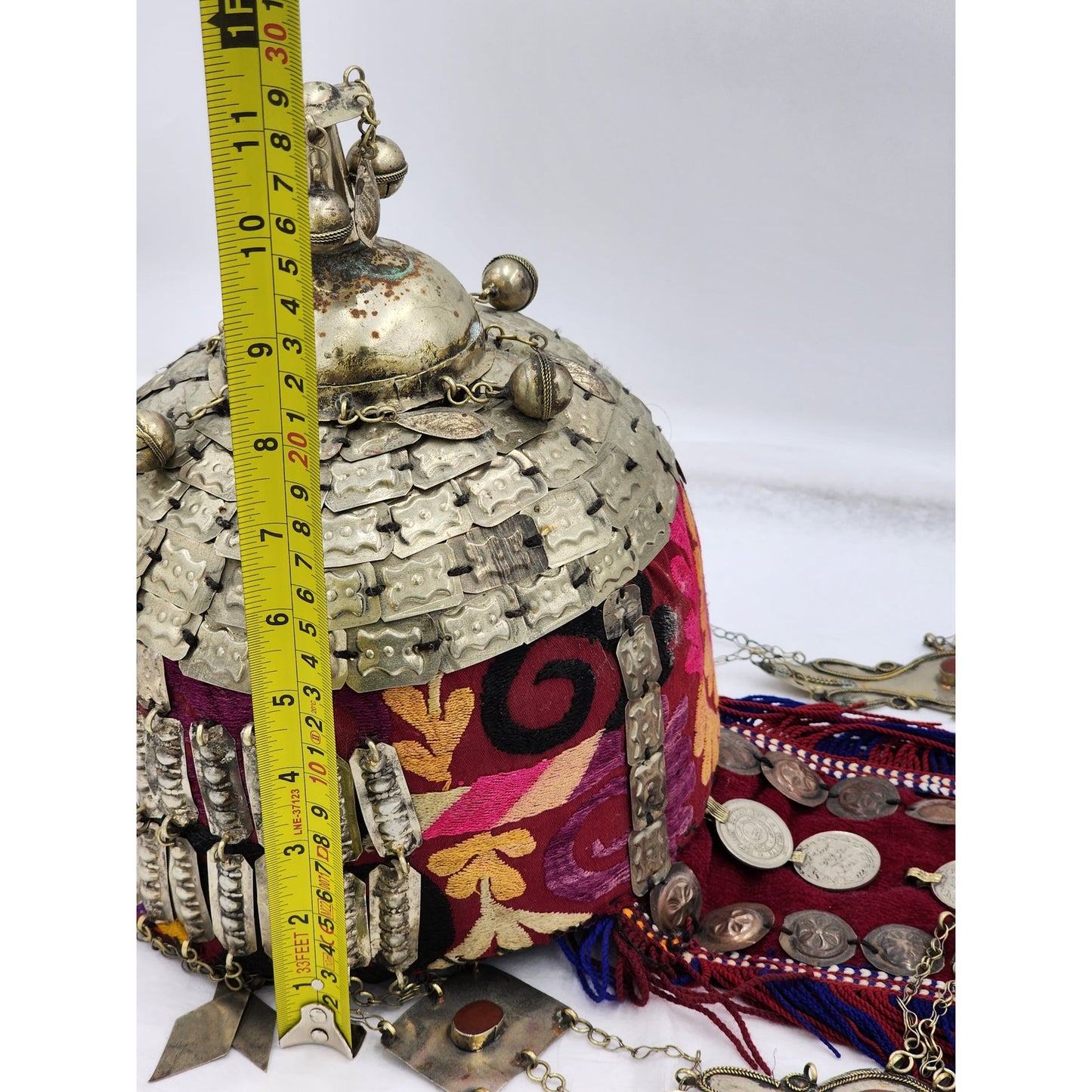 Vintage Bride Headdress Tribal Wedding Pendant Tassels Ceremony Asian Boho 24"