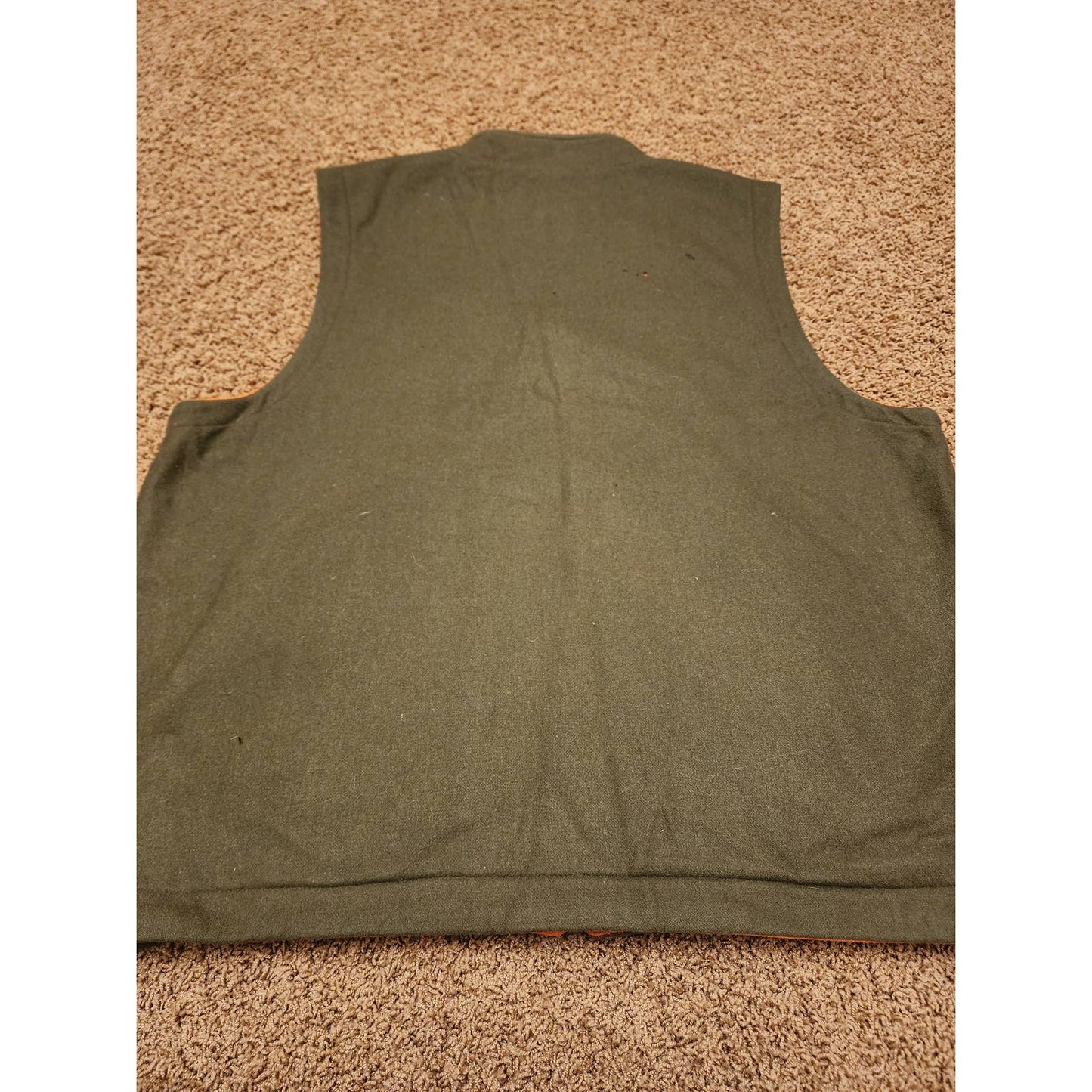Huntworth Vest Mens Size XL Hunting Outdoors Green Orange Zip Blazer