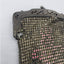 Antique 1920s Art Deco Enamel Metal Mesh Purse Lot 2 Pictorial Floral Chain Handbag Flapper Evening Bag Ornate Pierced Frames Collectible