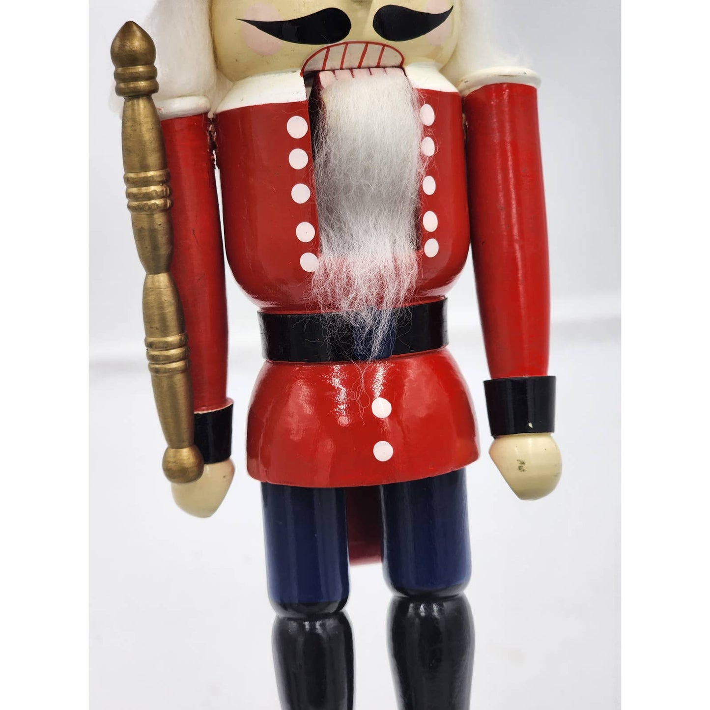 Vintage Nutcracker King Red Figurine Statue Christmas Holiday Decor 13"