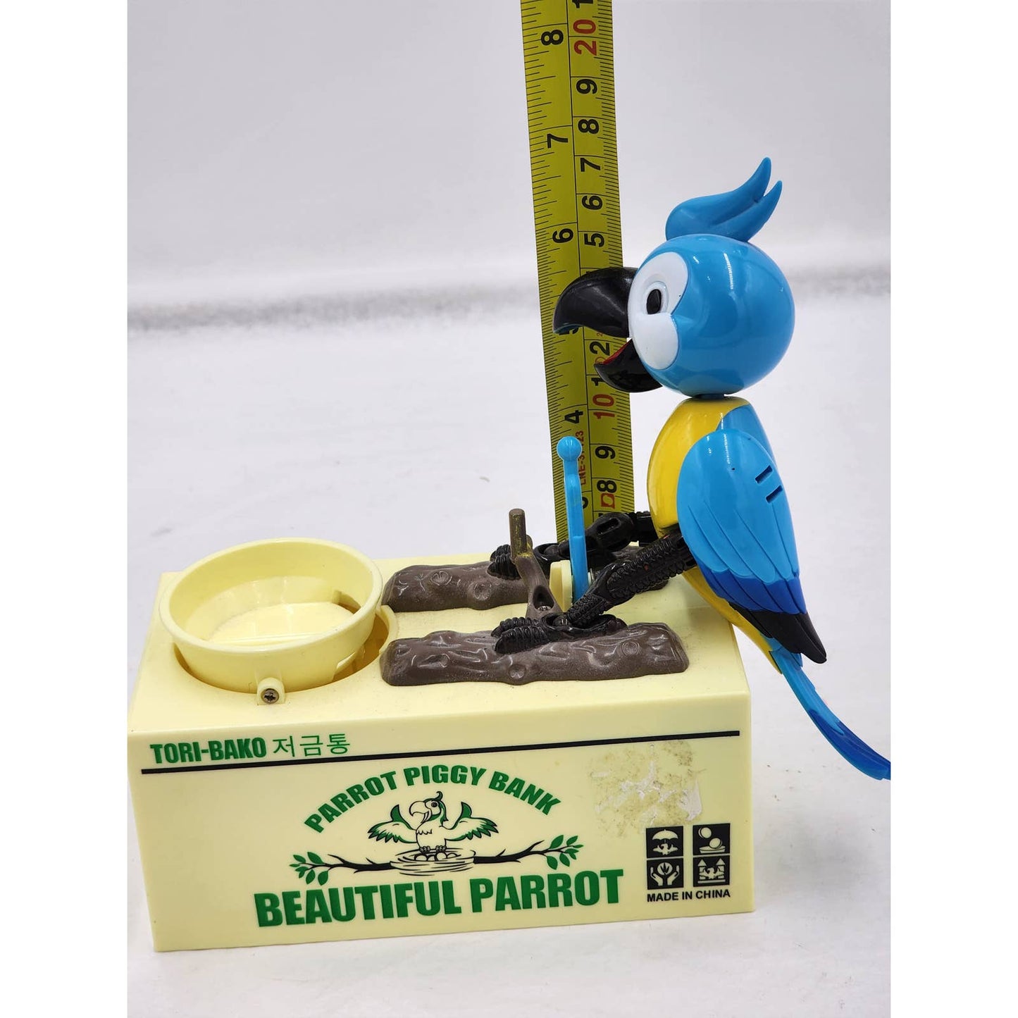 Electronic Piggy Bank Tori-Bako Beautiful Parrot Animal Coin Savings Box Tested