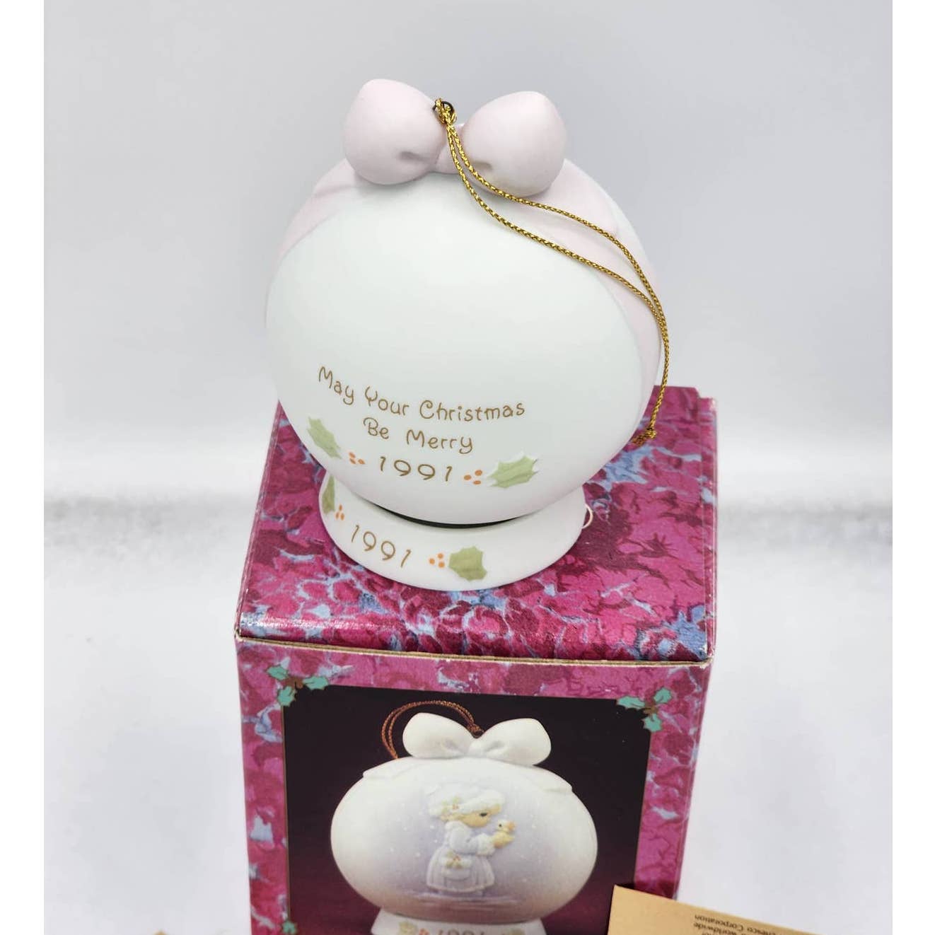 Precious Moments Ornament 526940 May Your Christmas Be Merry Vintage W/Box Tags