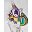 Shlomi Haziza Acrylic Sculpture Lucite Two Faces Abstract Signed Israeli Artist