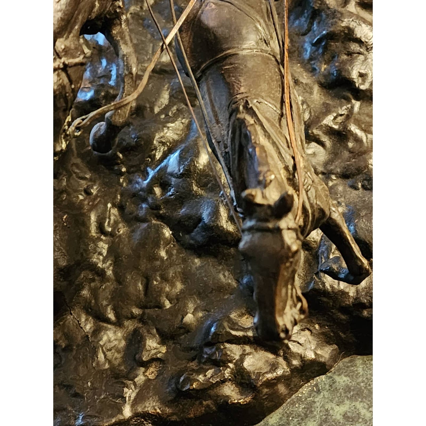 Large Stagecoach Bronze Sculpture Charles Russell Marble Base Western Art 46"
