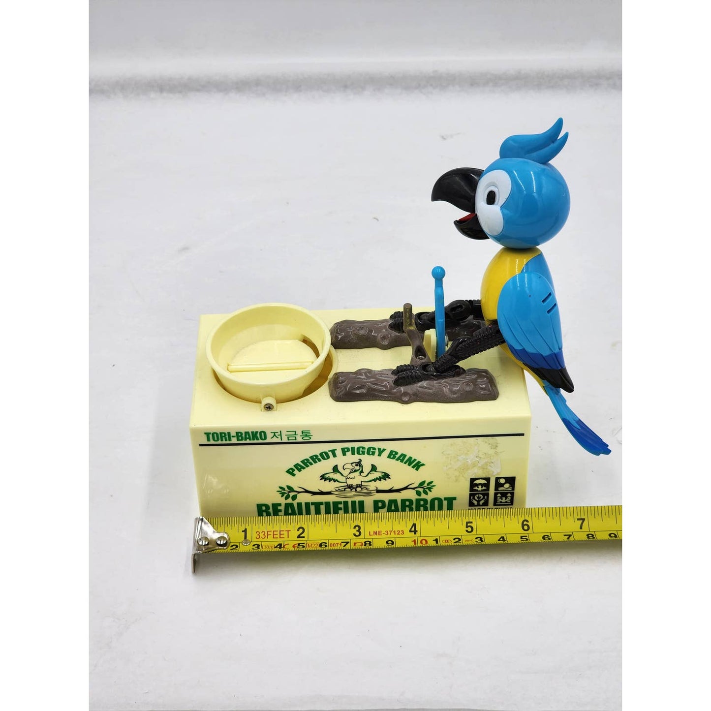 Electronic Piggy Bank Tori-Bako Beautiful Parrot Animal Coin Savings Box Tested