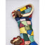 Christmas Stocking Vintage Carol Rardon Wall Hanging Decoration Colorful 13"