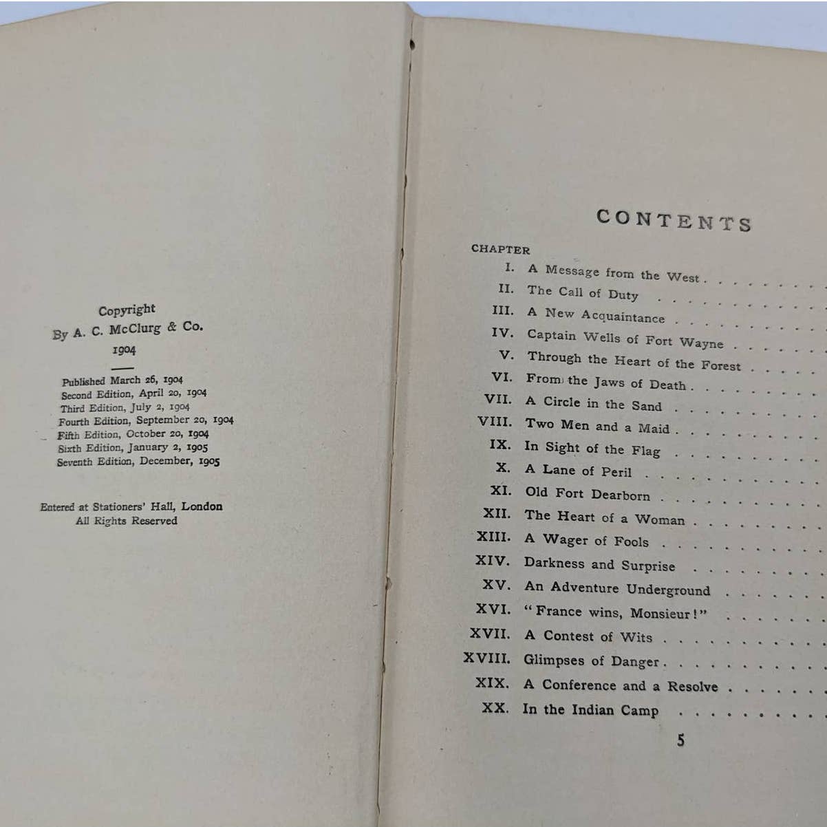 When Wilderness Was King Illinois Country By Randall Parrish Antiquarian 1905