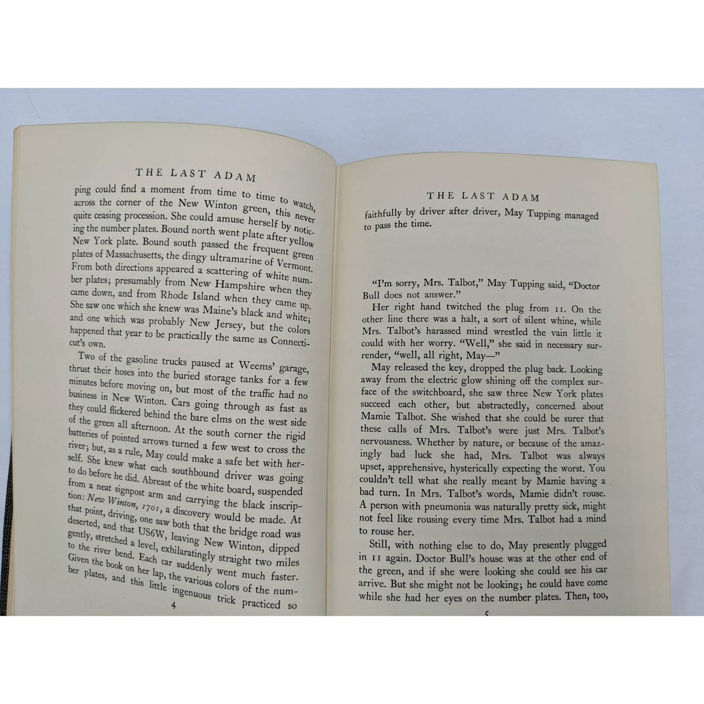 The Last Adam By James Gould Cozzens Third Printing Vintage Novel Epidemic 1933