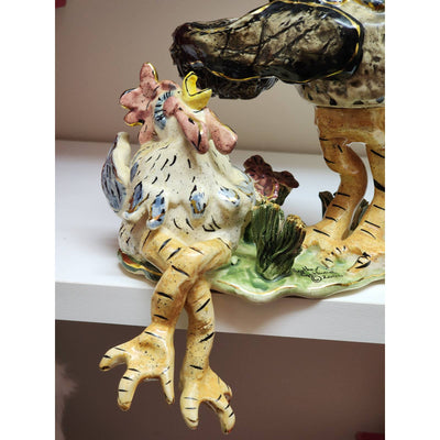 Rooster Figurine Shelf Decor Heather Goldminc 2000 Farmhouse Country Whimsical