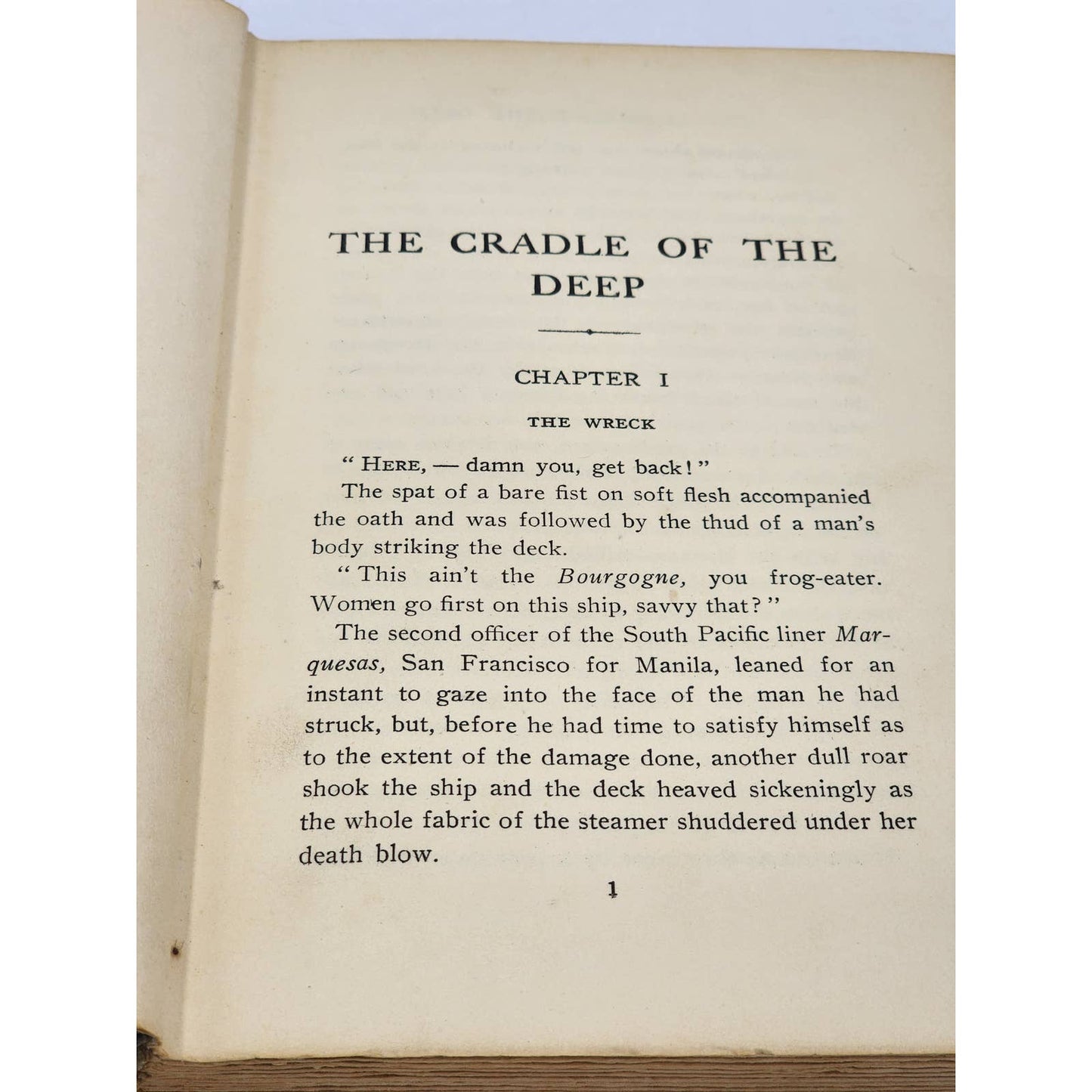 The Cradle Of The Deep By Jacob Fisher Adventure Novel Antiquarian 1912